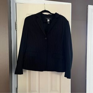 Women’s Jones New York Black Striped Blazer Size 12